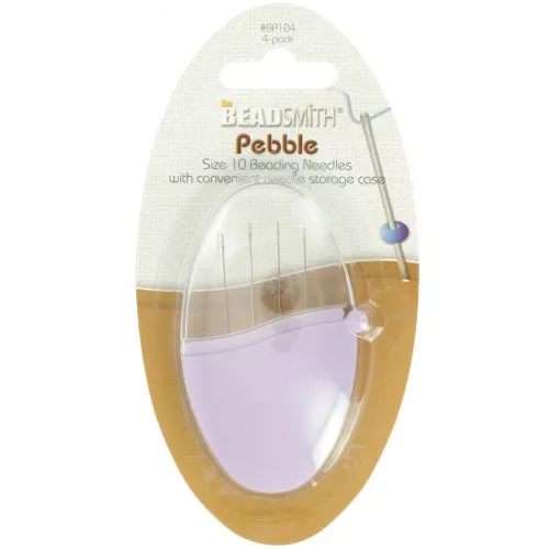 Beading needles n°10 - Pebbles - Steel x4