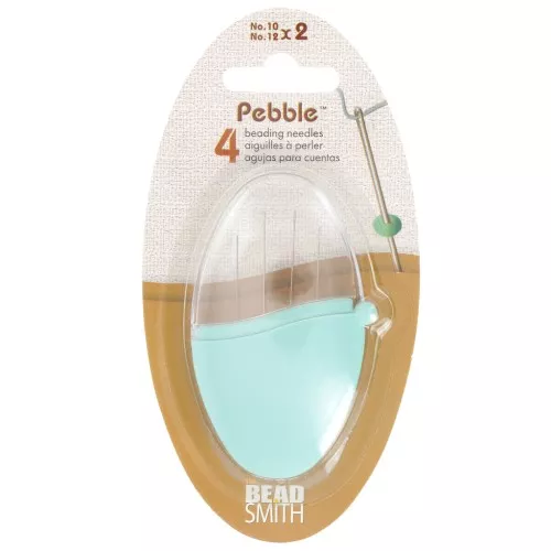 Beading needles n°10 and n°12 - Pebbles - Steel x4