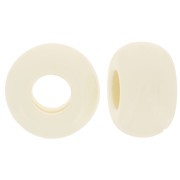 9.5mm opaque resin large holes Rondelle beads - Ivory x10|raw }}