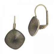 Leverback earrings for 4470 12mm cabochons bronze x2