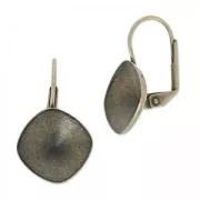 Leverback earrings for 4470 12mm cabochons bronze x2