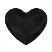 Rhinestones Hotfix Heart PureCrystal 2808 6mm Jet x1