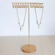 41x28.5cm Jewelry holder - Jewellery display in metal and bamboo - Gold x1