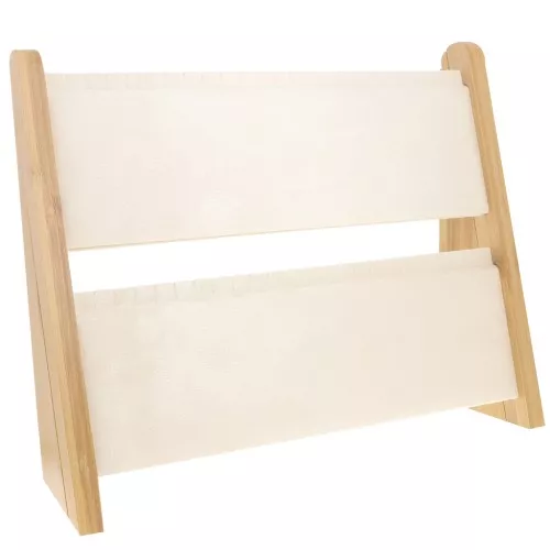 33.5x40cm Jewelry holder - Necklace display bamboo - Beige suedecloth