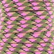 4mm Paracord - flat parachute cord - Pink - Yellow - Green x1m