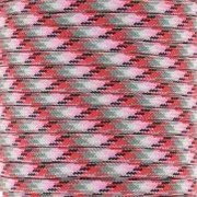 Grey - 4mm Paracord - flat parachute cord - Pink - Red - Grey x1m 4mm Paracord - flat parachute cord - Pink - Red - Grey x1m