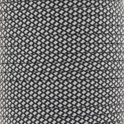4mm Paracord - flat parachute cord - Black - White x1m