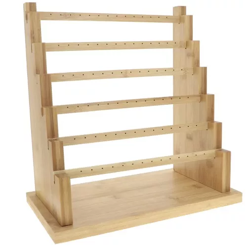 36x34cm Jewelry holder - earring display in bamboo x1