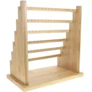 36x34cm Jewelry holder - earring display in bamboo x1