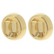 Ear clips for 14x10mm PureCrystal 4610 cabochon - Fine gold plated x2|raw }}