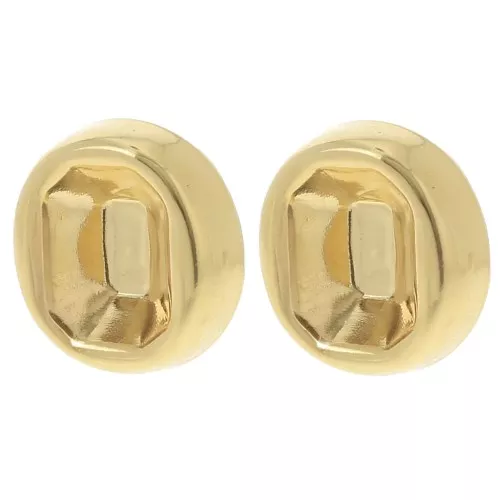 Ear clips for 14x10mm PureCrystal 4610 cabochon - Fine gold plated x2
