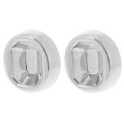 Ear clips for 14x10mm PureCrystal 4610 cabochon - Fine silver plated x2