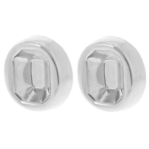 Ear clips for 14x10mm PureCrystal 4610 cabochon - Fine silver plated x2