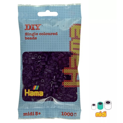 5mm Hama Midi Aubergine ironing beads (n°108) x 1000