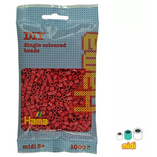 5mm Hama Midi ironing beads Cherry red (n°114) x 1000