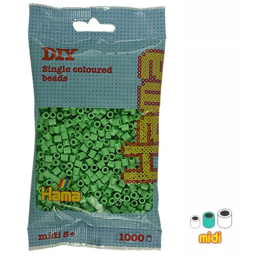 5mm Hama Midi ironing beads Bright green (n°115) x 1000