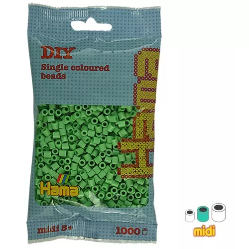 5mm Hama Midi ironing beads Bright green (n°115) x 1000