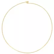 1.7mm choker with unscrewable ball clasp - Fine gold plated x14cm