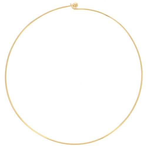 1.7mm choker with unscrewable ball clasp - Fine gold plated x14cm