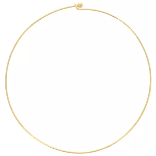 1.7mm choker with unscrewable ball clasp - Fine gold plated x14cm