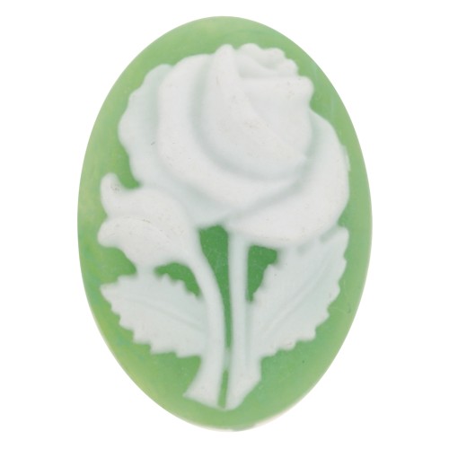 18x13mm Resin Cameo - pink pattern - Jade x1