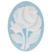 18x13mm Resin Cameo - pink pattern - Azure blue x1|raw }}