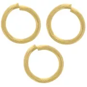6x0.8mm 316L stainless steel Open jump rings - Gold x100