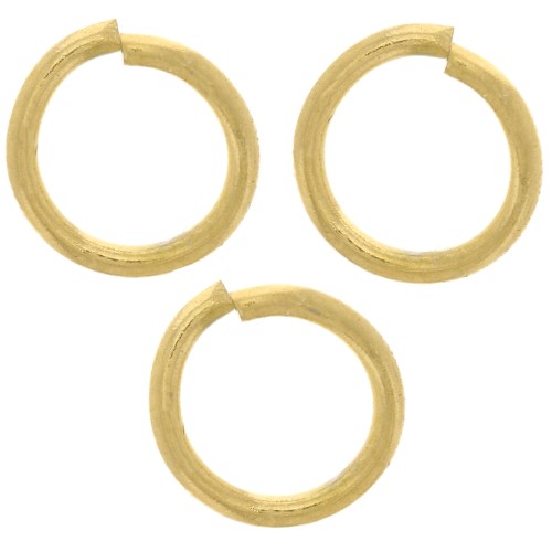 6x0.8mm 316L stainless steel Open jump rings - Gold x100