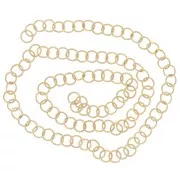 6x0.8mm 316L stainless steel Open jump rings - Gold x100