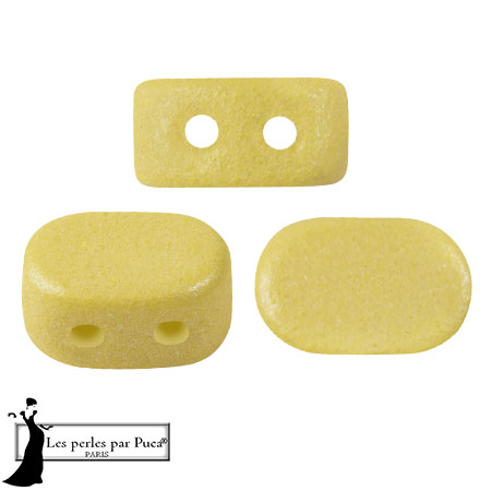 4x6mm Lipsi® glass beads by Puca® - Vogue Canary Yellow Mat x10g