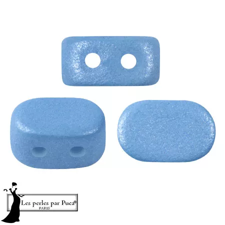 4x6mm Lipsi® glass beads by Puca® - Vogue Celestial Blue Mat x10g