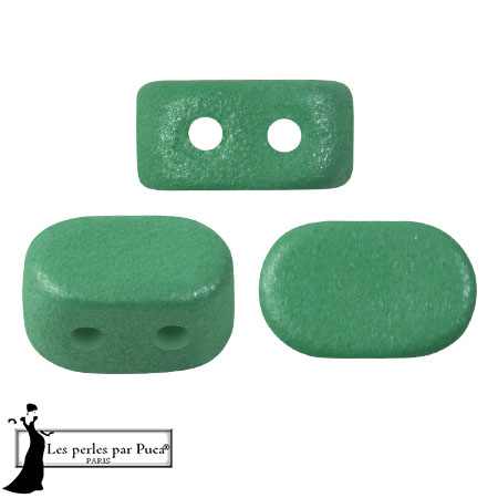 4x6mm Lipsi® glass beads by Puca® - Vogue Green Garden Mat x10g