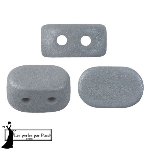 4x6mm Lipsi® glass beads by Puca® - Vogue Grey Medium Mat x10g