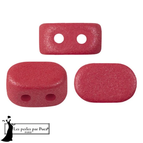 4x6mm Lipsi® glass beads by Puca® - Vogue Hibiscus Mat x10g