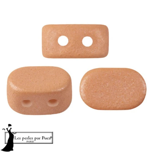 4x6mm Lipsi® glass beads by Puca® - Vogue Orange Peach Mat x10g