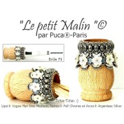 4x6mm Lipsi® glass beads by Puca® - Vogue Stone Mat x10g