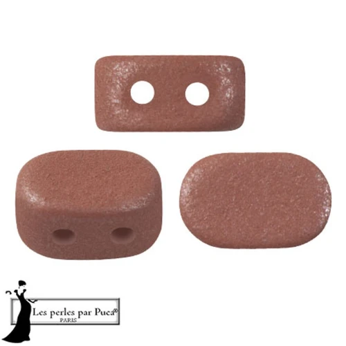 4x6mm Lipsi® glass beads by Puca® - Vogue Terracotta Mat x10g