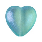 16x15mm Glass heart bead - Candy Curacao x1|raw }}