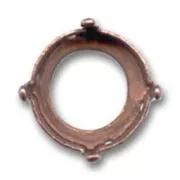 Cabochon setting 1122 Rivoli round-shaped 12mm Antic Copper