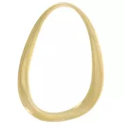 34x24.5mm 304L stainless steel asymmetrical hollow drop Pendants - Gold x2