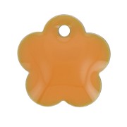 Metal and epoxy resin flower sequin 10 mm - Mustard x10|raw }}
