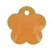 Metal and epoxy resin flower sequin 10 mm - Mustard x10