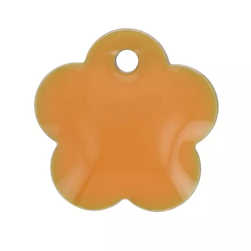 Metal and epoxy resin flower sequin 10 mm - Mustard x10