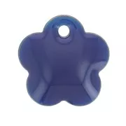Metal and epoxy resin flower sequin 10 mm - Midnight blue x10
