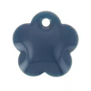 Metal and epoxy resin flower sequin 10 mm - Petroleum x10