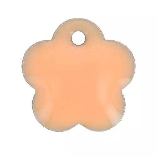 Metal and epoxy resin flower sequin 10 mm - Light Rose x10