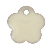 Metal and epoxy resin flower sequin 10 mm - Cream x10|raw }}