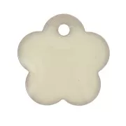 Metal and epoxy resin flower sequin 10 mm - Cream x10