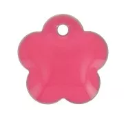 Metal and epoxy resin flower sequin 10 mm - Neon Pink x10