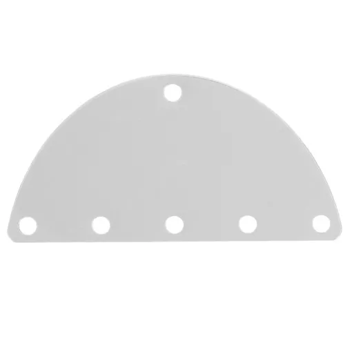 15x30mm Half-moon weaving and mounting accessory - Silver Tone x1